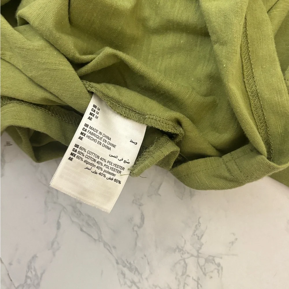 And Now This Men's Knit Polo Shirt  Size M Green Short Sleeve Shirt - Picture 5 of 5